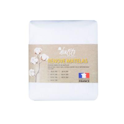 R�nove matelas imperm�able 100x190 cm Doulito   Made in France   Coton   Blanc