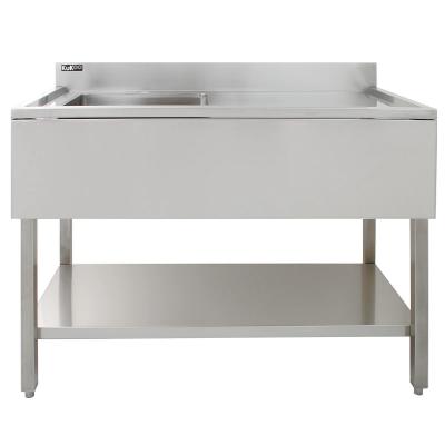 �vier Commercial en Inox � 1 Cuve d'�gouttoir � Droite 120 x 60 x 105 cm