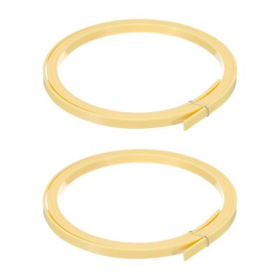 Plastique Reliure Filet Bande 1650x3x1.5mm Guitare Bord Clair Jaune 2 Paquet
