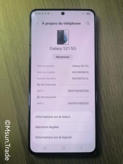 Samsung Galaxy S21 128go Gris