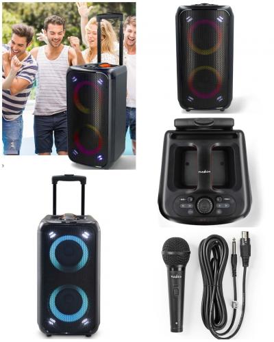 ENCEINTE SONO PORTABLE PARTY KARAOKE BLUETOOTH 240W MOBILE USB TWS LED RGB MSD R