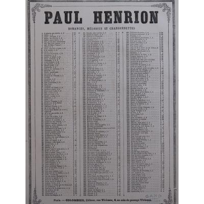 Henrion Paul Sono Lazzarone! Canto Pianoforte ca1850