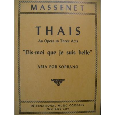 Massenet Jules Thais Dimmi Che Sono Bella Canto Pianoforte 1952