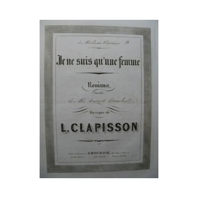 Clapisson Louis Sono Solo Una Donna Che Canta Al Piano Ca1840