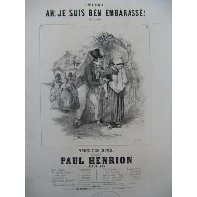HENRION Paul Ah! Sono Molto Imbarazzato Canto Pianoforte 1845