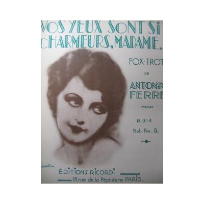 Ferr� Antonin Occhi Sono Si Incantatori Piano 1930