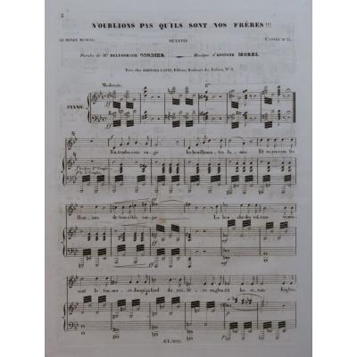 Morel Auguste N Dimenticate Non Cosa Sono NOS Fratelli Canto Piano ca1840