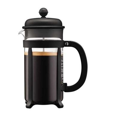 Cafetiere a piston   BODUM   1908 01   Noir   Verre borosilicate   Acier
