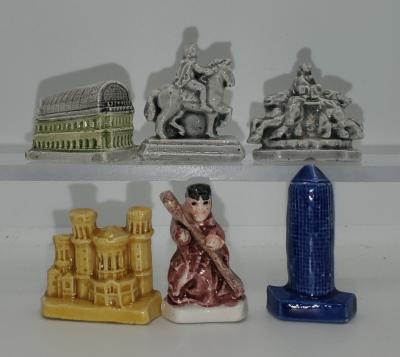 s�rie compl�te f�ves artisanales Lyon moulin � huile mh Guignol monuments #41