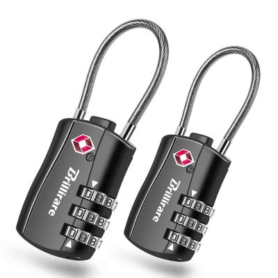 Lot de 2 cadenas � bagages approuv�s par la TSA, cadenas � combinaison en all...