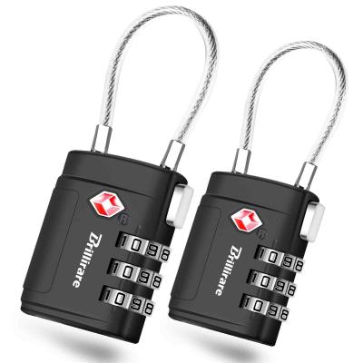 Lot de 2 cadenas � bagages approuv�s par la TSA, cadenas � combinaison avec c...