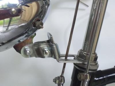 Ancien v�lo support de phare chrom�s Bicycle Bici Epoca Altes Fahrrad