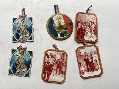 6 Insigne de journ�e  14-18 WW1 poilu  militaria meres familles nombreuses