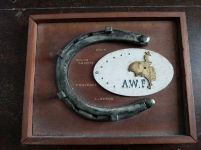 RARE PRIX RODEO EQUITATION COW BOY FER A  CHEVAL AWF USA FRANCE MONTE CHEVAUX
