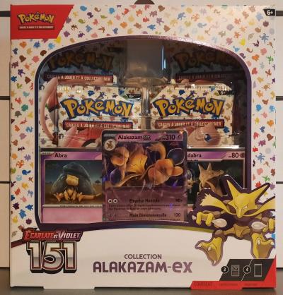 Pokemon Coffret Collection Alakazam EX 4 booster 151 scell� FR