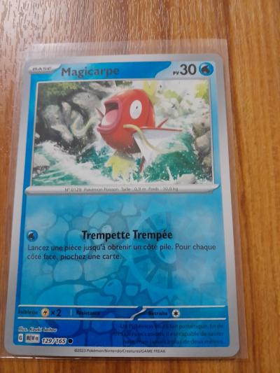Carte Pok�mon REVERSE Magicarpe 129-165 MEW Ecarlate Violet Pok�mon 151 FR NEUF