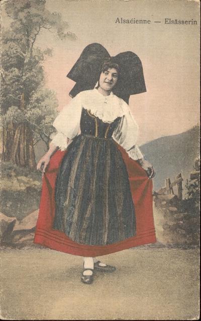 Alsace Postcard Bas Rhin 67 (F4135) Folklore Costume 1 Piece