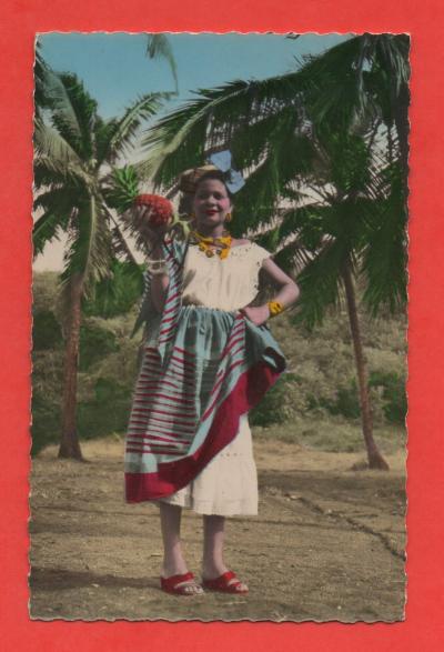 Martinique Fort de France Giovane Martiniquese In Costume Locale 1 Carta Postale