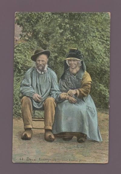 Carte Postale Vintage Auvergne Puy de D�me 63 1914 Costume Folklore (C7136)