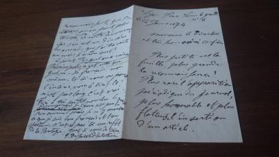 1874.Jacob de la Cottiere .lettre autographe
