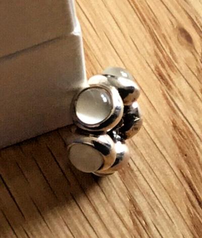 Pandora Moonstone Spacer Charm No 790538MS in Immaculate Condition, Rare Retired
