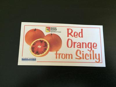 AUTOCOLLANT STICKERS RED ORANGE FROM SICILY MAGIC EVENTS GOODIES PUB