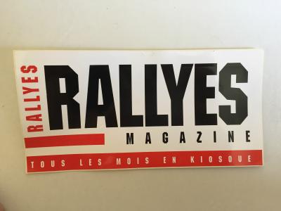 AUTOCOLLANT STICKERS RALLYES MAGAZINE LA COMPETITION AUTOMOBILE