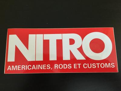 AUTOCOLLANT STICKERS NITRO AMERICAINES RODS ET CUSTOMS MOTORSPORT GOODIES