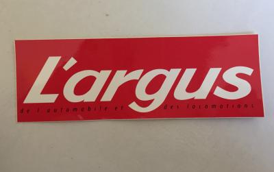 AUTOCOLLANT STICKERS L'ARGUS DE L'AUTOMOBLIE ET DES LOCOMOTIONS