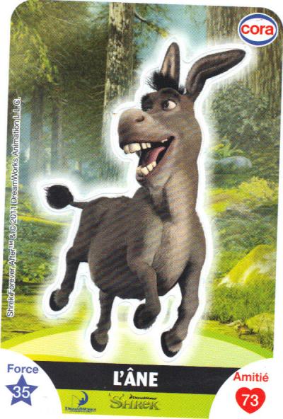 Autocollant Sammelvignette CORA Dreamworks Nr. 45-112   L'ANE (2011)