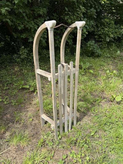 Luge en Bois d�co ancienne Ann�e 50 60