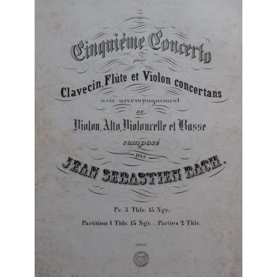 Bach J. S. Concerto No 5 in D Major Harpsichord Violin Flute Orchestra 1852