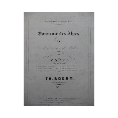 Boehm Th. Souvenir Of The Alps Op 29 Flute Piano Ca1850