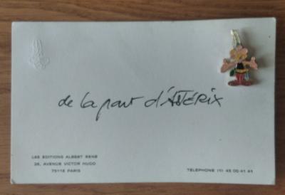 Pin's ASTERIX , avec sa pr�sentation d'origine ( Corner , 1991 )
