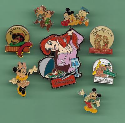 8 PIN'S DISNEY     DIFFERENTS