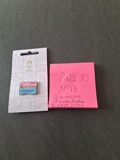 Pin's Collector Officiel JO PARIS 2024.  C�r�monie D Ouverture