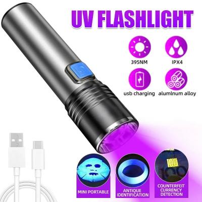 Lampe Torche de poche rechargeable LED UV blacklight Lumi�re noire Ultraviolet