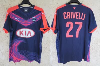 Maillot GIRONDINS DE BORDEAUX 2015 2016 CRIVELLI n�27 vintage PUMA UEFA shirt L