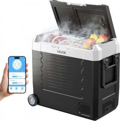 VEVOR R�frig�rateur Portable � Compression 55 L, Glaci�re �lectrique DC 12-24 V