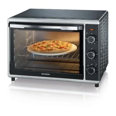 Mini Four chaleur SEVERIN TO2058 tournante 42 L, pierre a pizza et tournebroche,