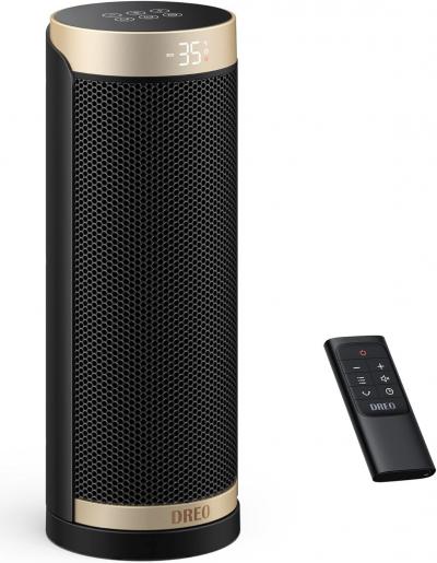 DREO SOLARIS SLIM H3   CHAUFFAGE D'APPOINT ELECTRIQUE   AVEC T�L�COMMANDE   NOIR