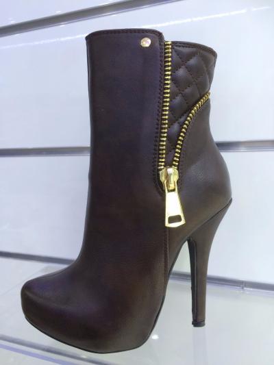 Stiefelette Stiefel Schuh Sexy Brown Frau Gr��e 38 Absatz 12 CM