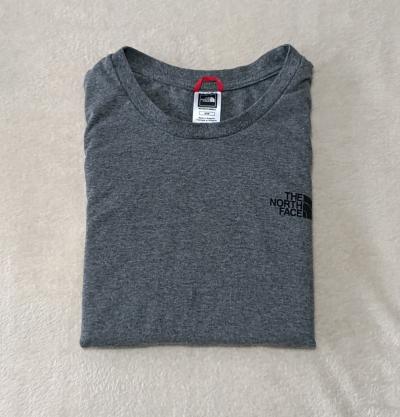 T shirt The North Face Gris Double Logo Casual Homme Taille M Manche Courte TNF