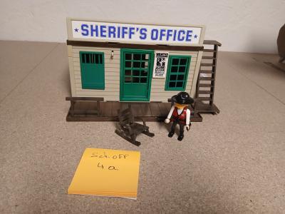 Vends Playmobil Sheriff Office 3423 western voir photo en TBE lot 4a
