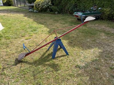 Balan�oire � Bascule Tape Cul Vintage M�tal   Jeu de Plein Air Jardin   L 227cm