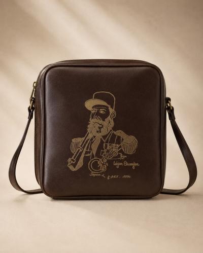 Sacoche cuir vintage 70's hommage L�gion �trang�re 1er REI   sapeur militaria