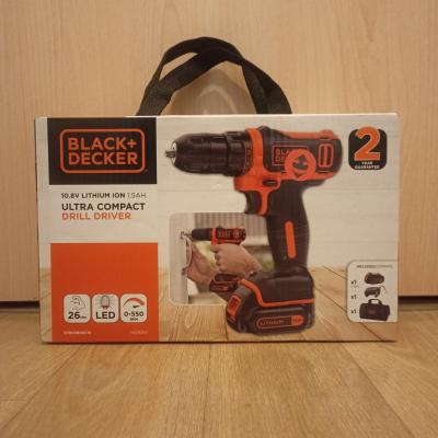 Black&decker Perceuse 10,8 V Lithium   Sacoche KFBCD600C1S QW