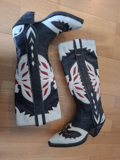 SANTIAG BOTTES COW BOY AMERICAIN BOOTS MODELE ANCIEN  HOMME - FEMME POINTURE 42