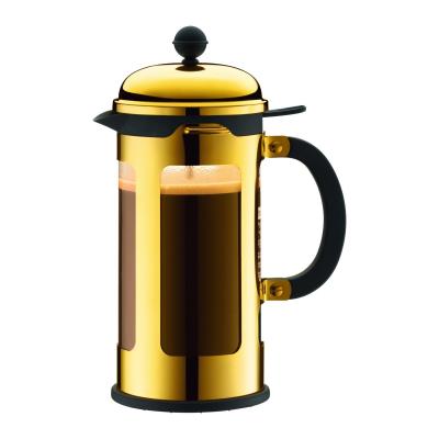 11172 17   Chambord  Cafeti�re � Piston avec Bec Verseur   1 L   Or 8 tasses