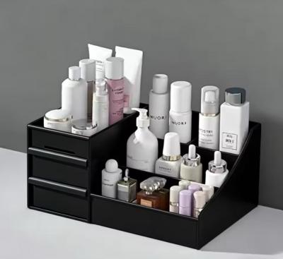 Organisateur de Bureau-Maquillage Noir Polyvalent   Rangement Chic et Pratique